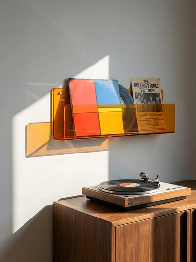 Tinted Acrylic Floating Wall Shelf — Dopamine Decor Display