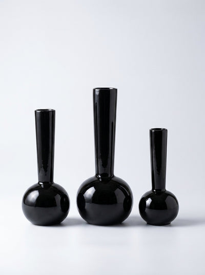 Sculptural Glass Hydroponic Vase – Modern Tall Centerpiece