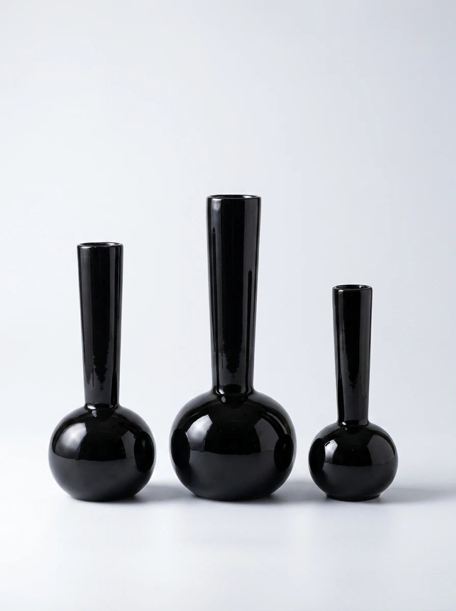 Sculptural Hydroponic Stem Vase — Minimalist Glass Decor