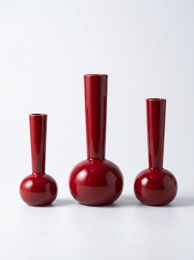 Sculptural Glass Hydroponic Vase – Modern Tall Centerpiece