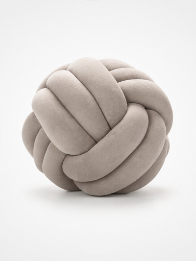 Knotted Ball Throw Pillow: Soft Sculptural Decor