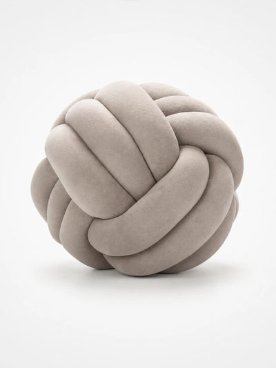 Knotted Ball Throw Pillow: Soft Sculptural Decor