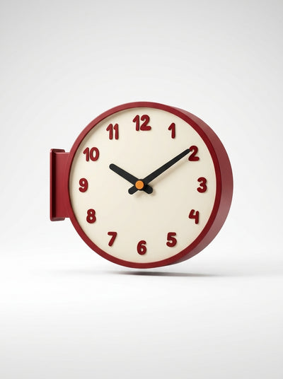 Creative Double-Sided Wall Clock – Corner-Mounted Acrylic Timepiece