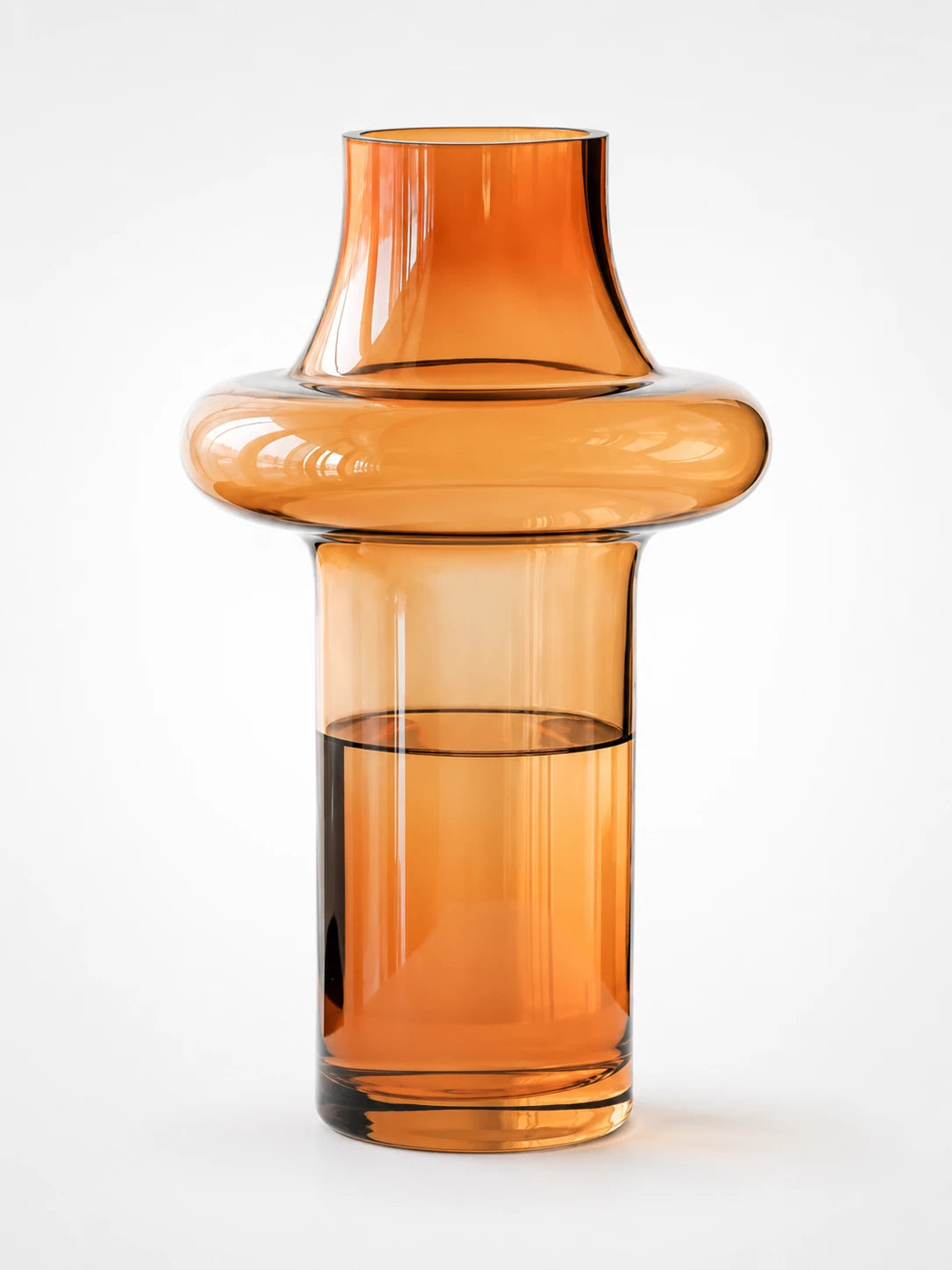 Amber Glass Vase — Mid-Century Modern Dopamine Decor