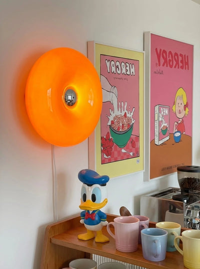 Orange Donut Wall Lamp