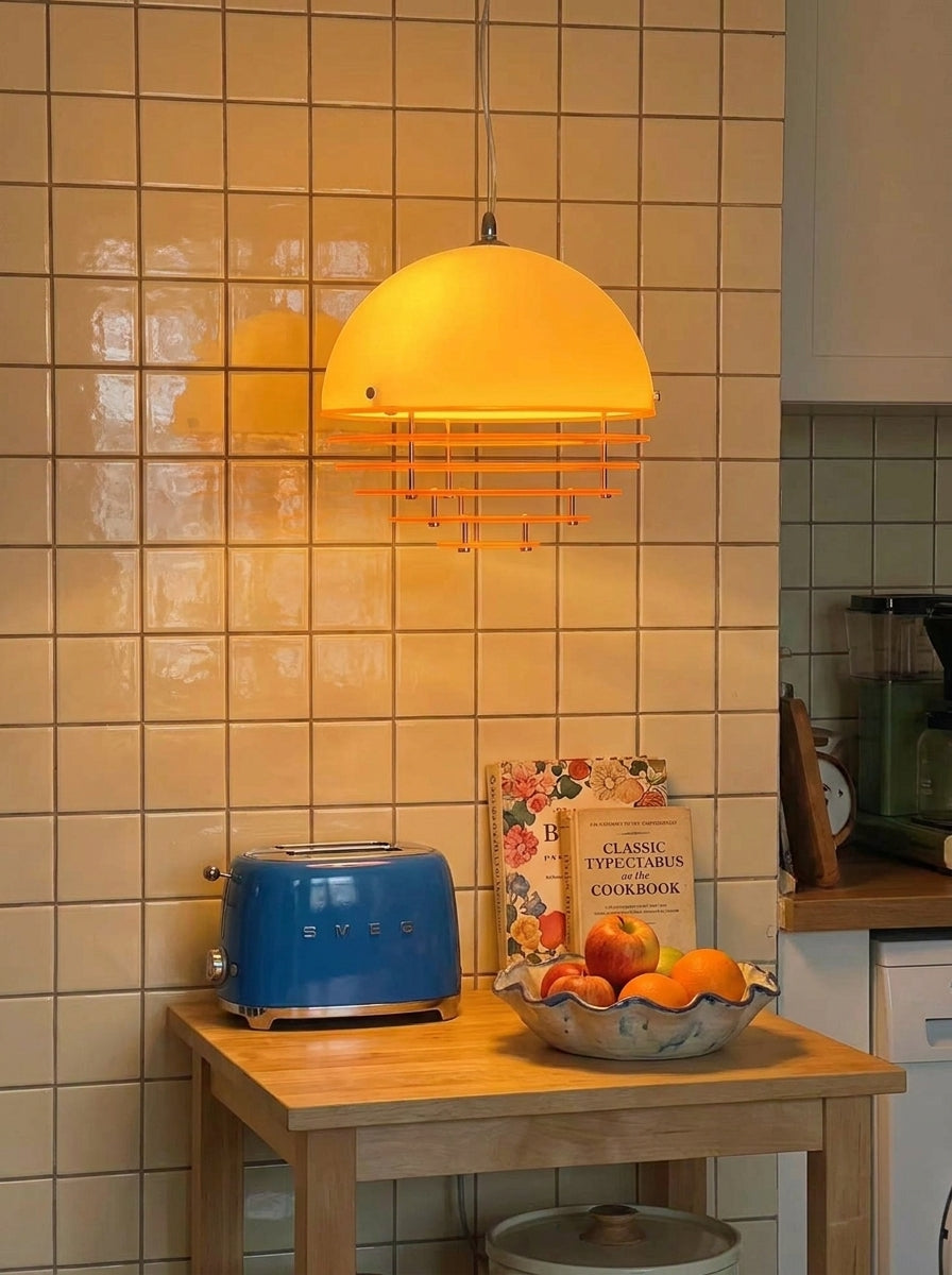 Bauhaus Layered Pendant Lamp – Retro Geometric Ceiling Light