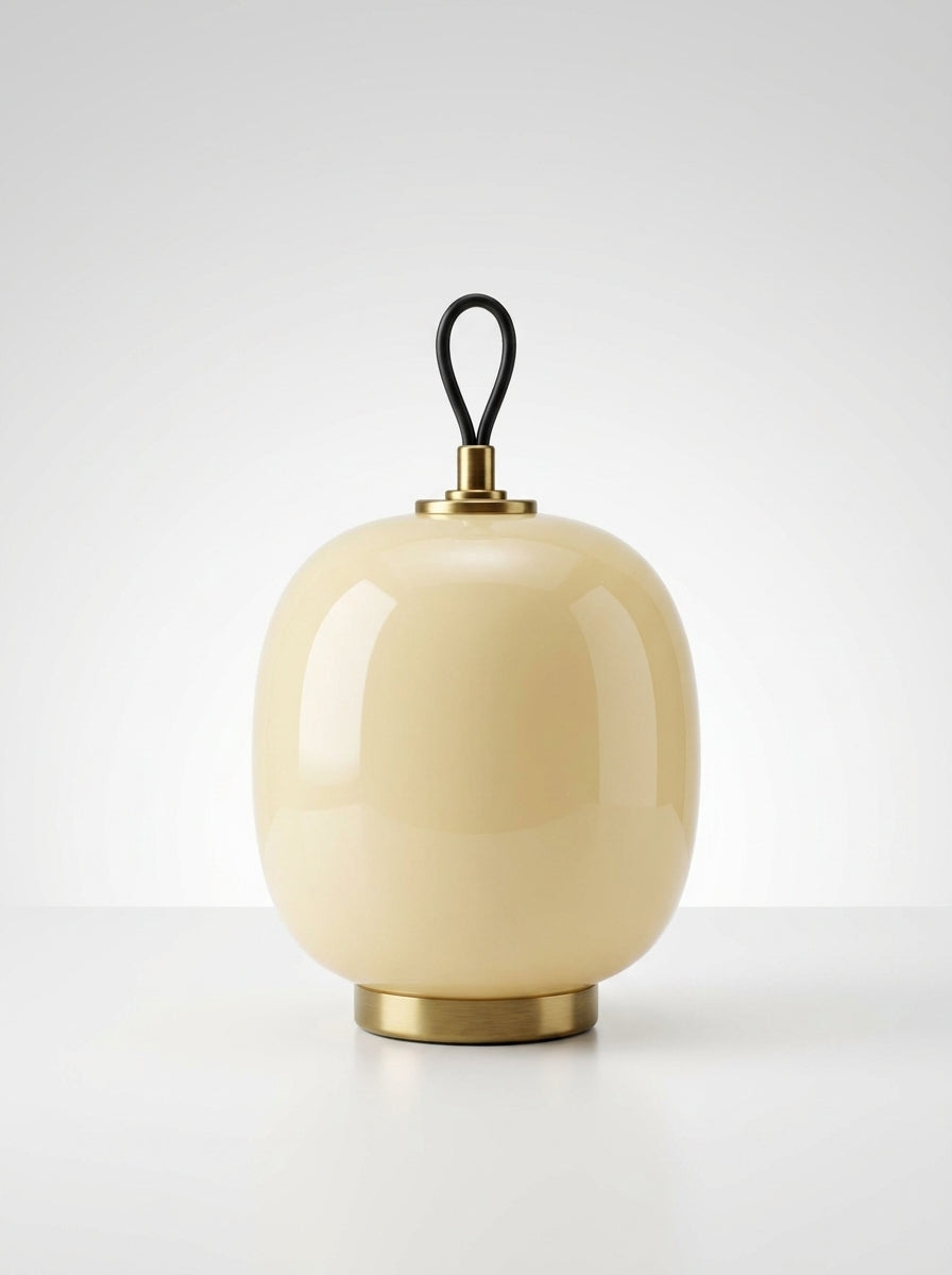 Bauhaus-Inspired Glass Table Lamp – Danish Minimalist Ambient Light
