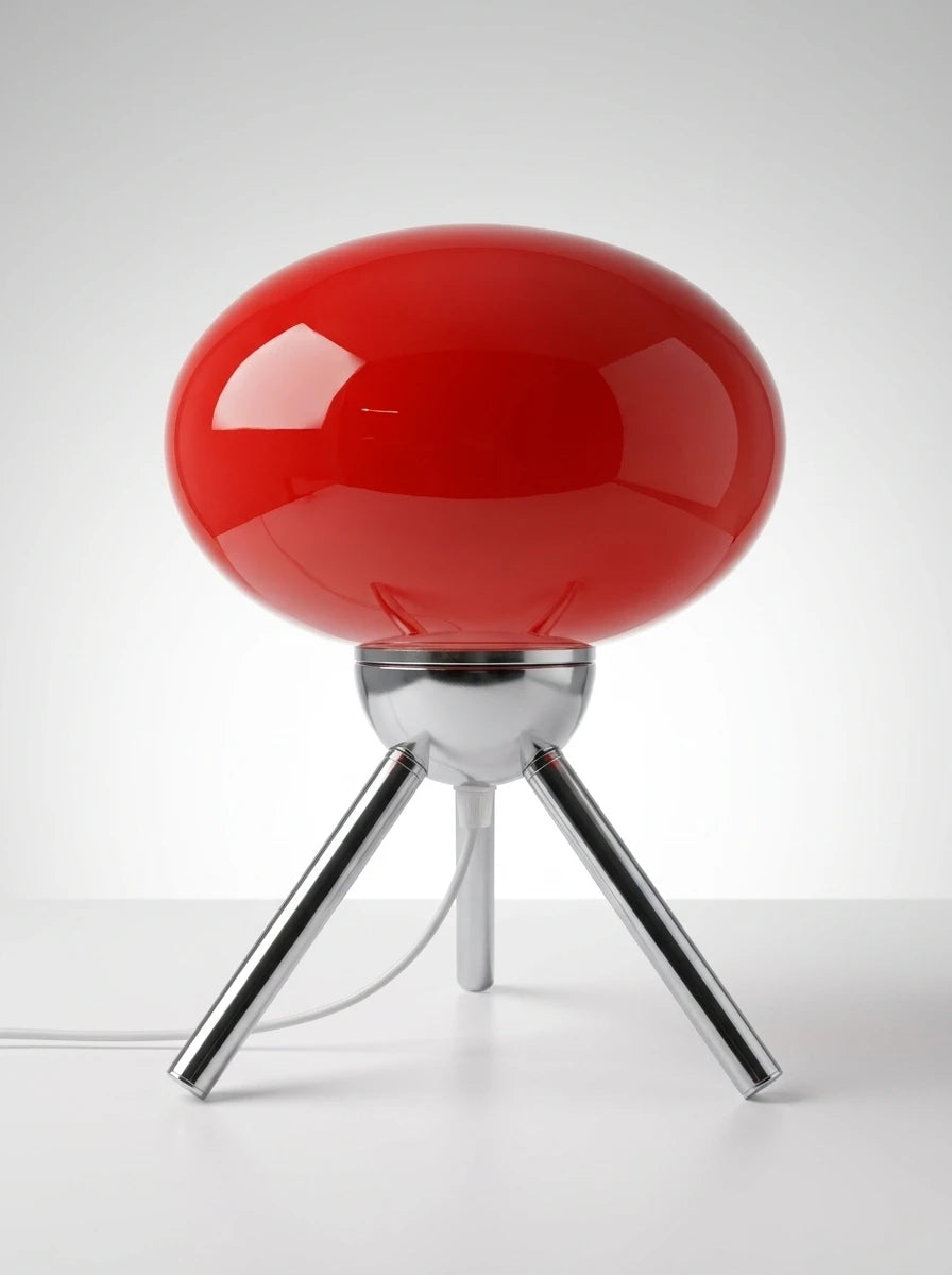 Mid-Century Modern Tripod Mushroom Lamp: Space Age Ambient Lighting