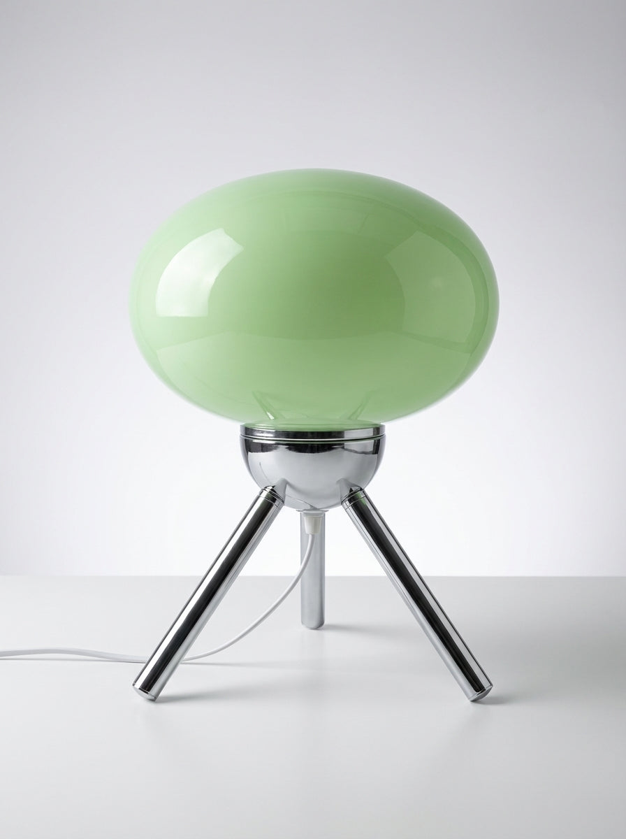 Mushroom Table Lamp, Mid-Century Modern Space Age Tripod