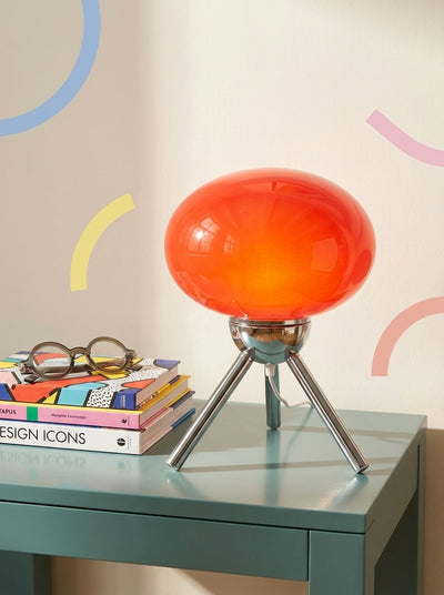 Mushroom Table Lamp, Mid-Century Modern Space Age Tripod