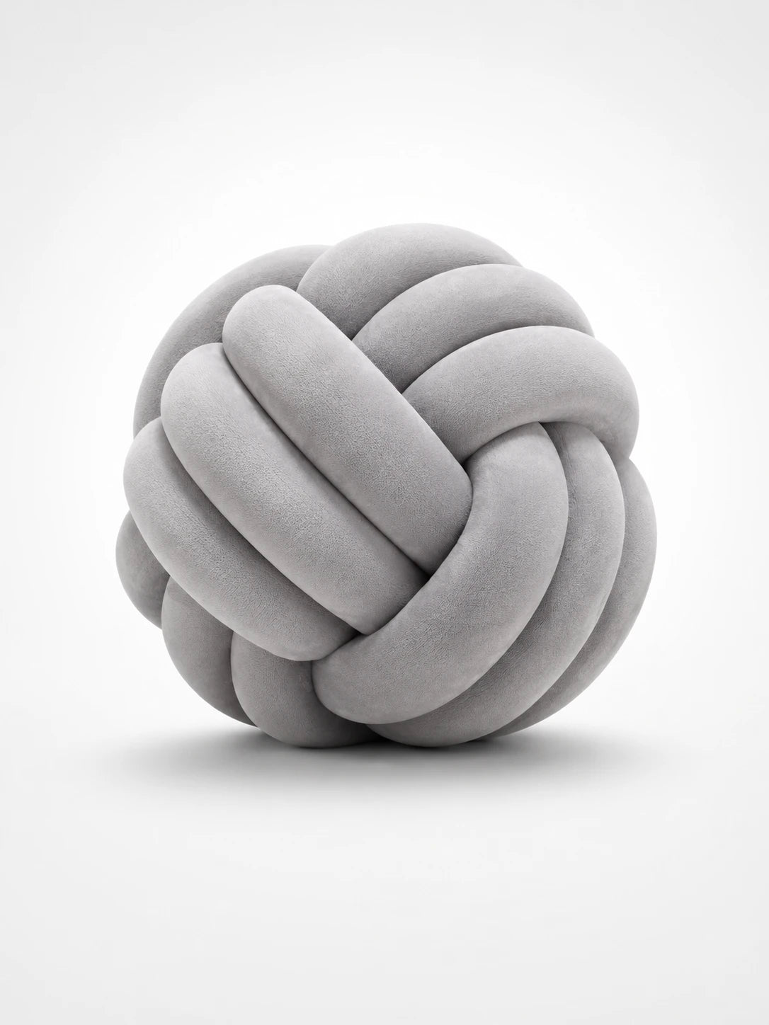 Knotted Ball Throw Pillow: Soft Sculptural Decor