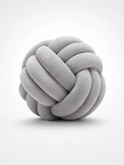 Knotted Ball Throw Pillow: Soft Sculptural Decor