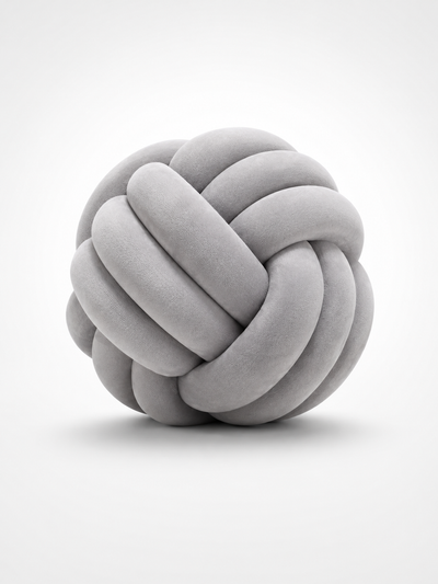 Knotted Ball Throw Pillow: Soft Sculptural Decor