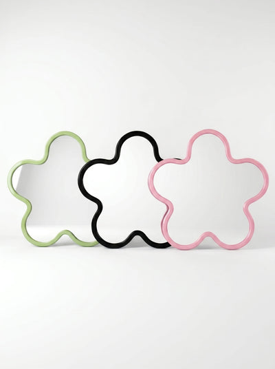 Bauhaus-Inspired Floral Wall Mirror – Statement Decor Piece