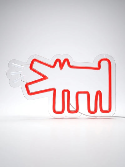 Barking Dog LED Neon Sign: Red Pop Art Wall Light
