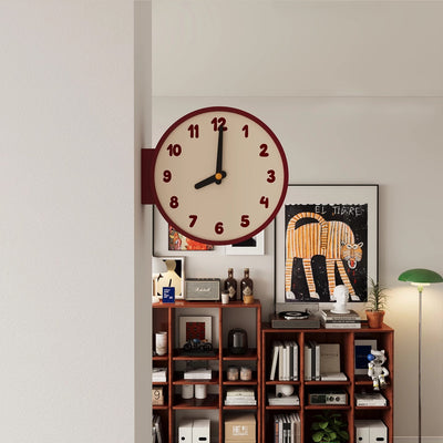 Creative Double-Sided Wall Clock – Corner-Mounted Acrylic Timepiece