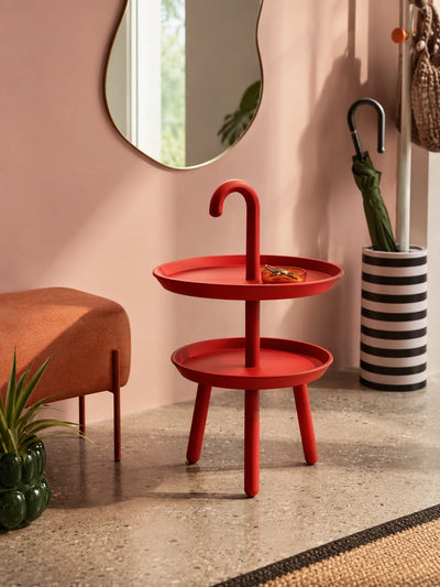 Umbrella-Hook Two-Tier Side Table