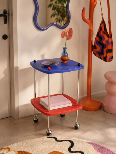 Two-Tier Rolling Side Table