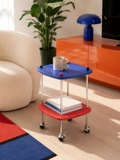 Two-Tier Rolling Side Table