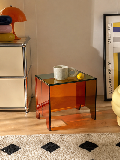 Color-Block Acrylic Mini Stool