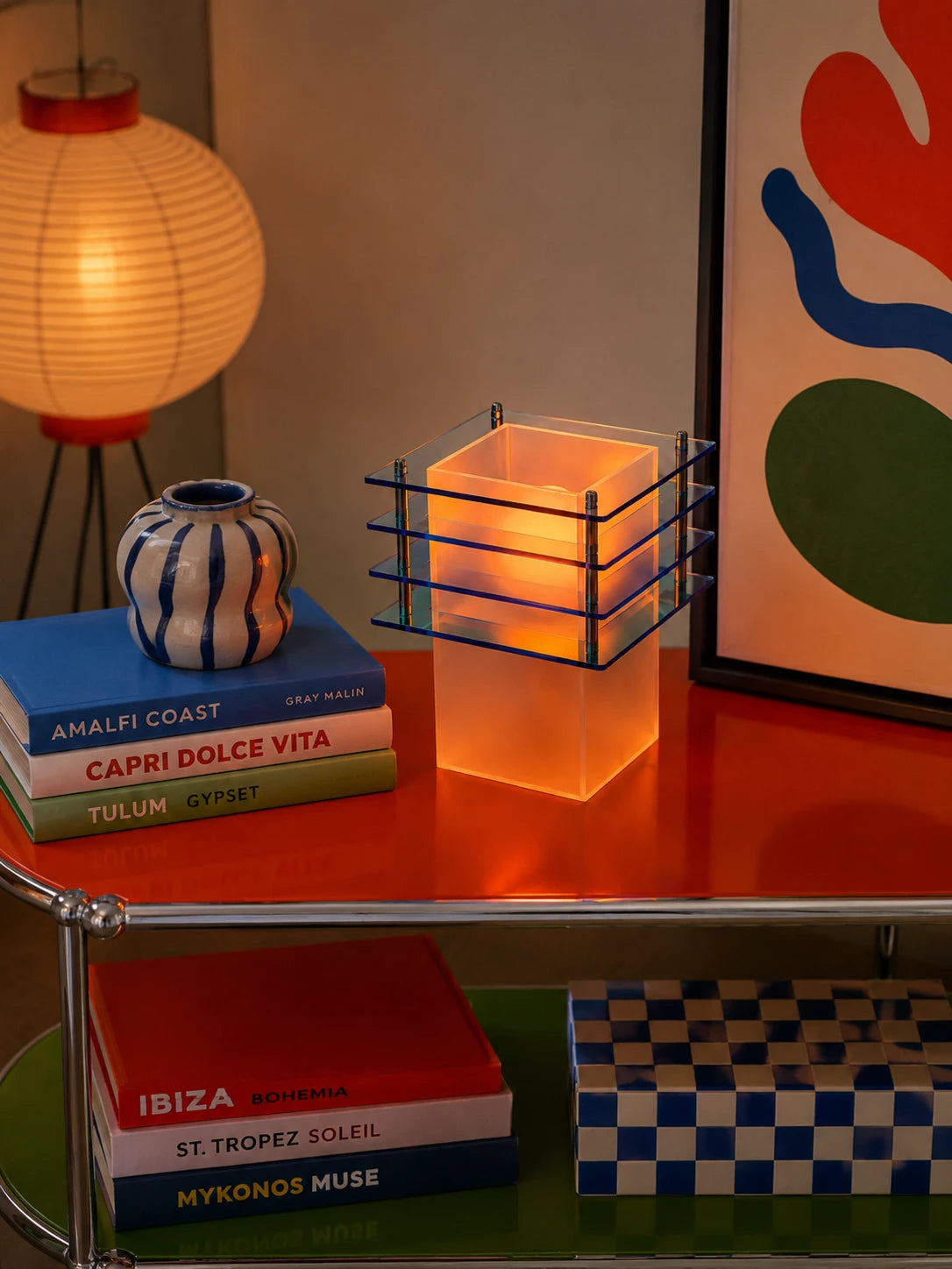 Tiered Acrylic Table Lamp