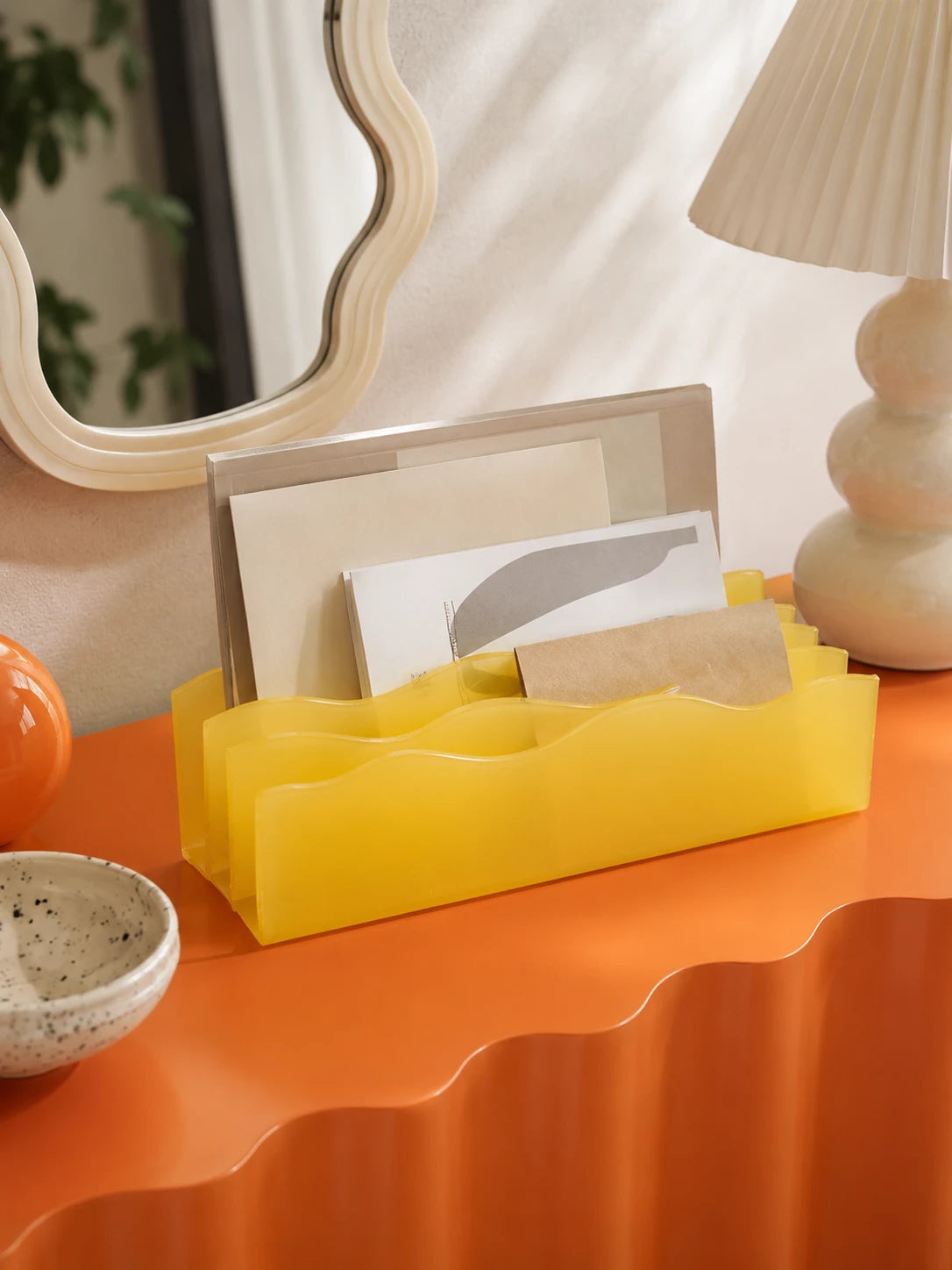 Wave Acrylic Desktop Organizer