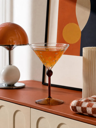 Polka Dot Martini Glass