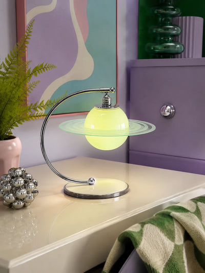 Saturn Planet Glass Table Lamp