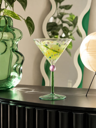 Polka Dot Martini Glass