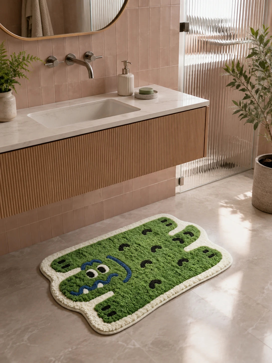 Alligator Tufted Bath Mat