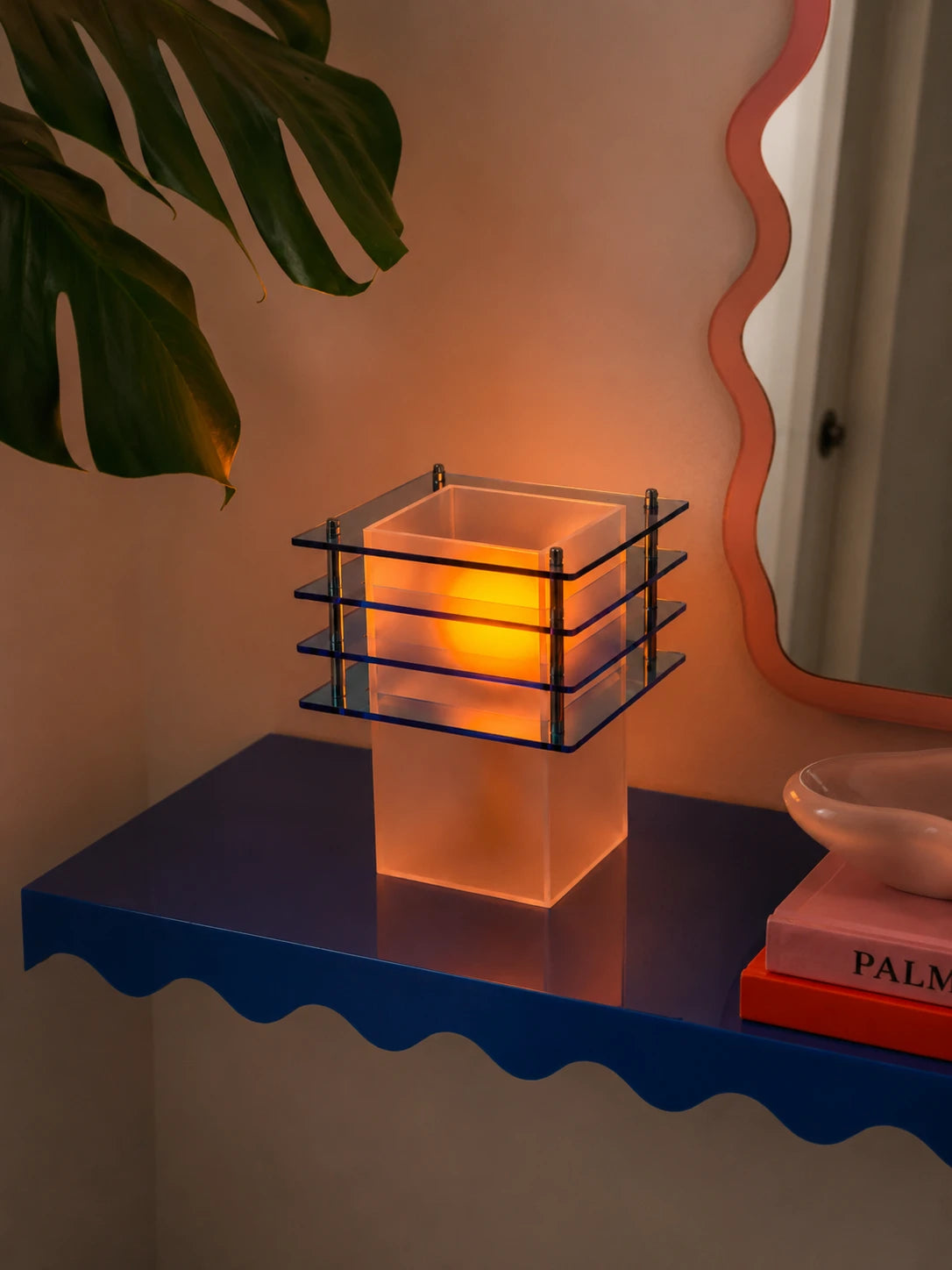 Tiered Acrylic Table Lamp