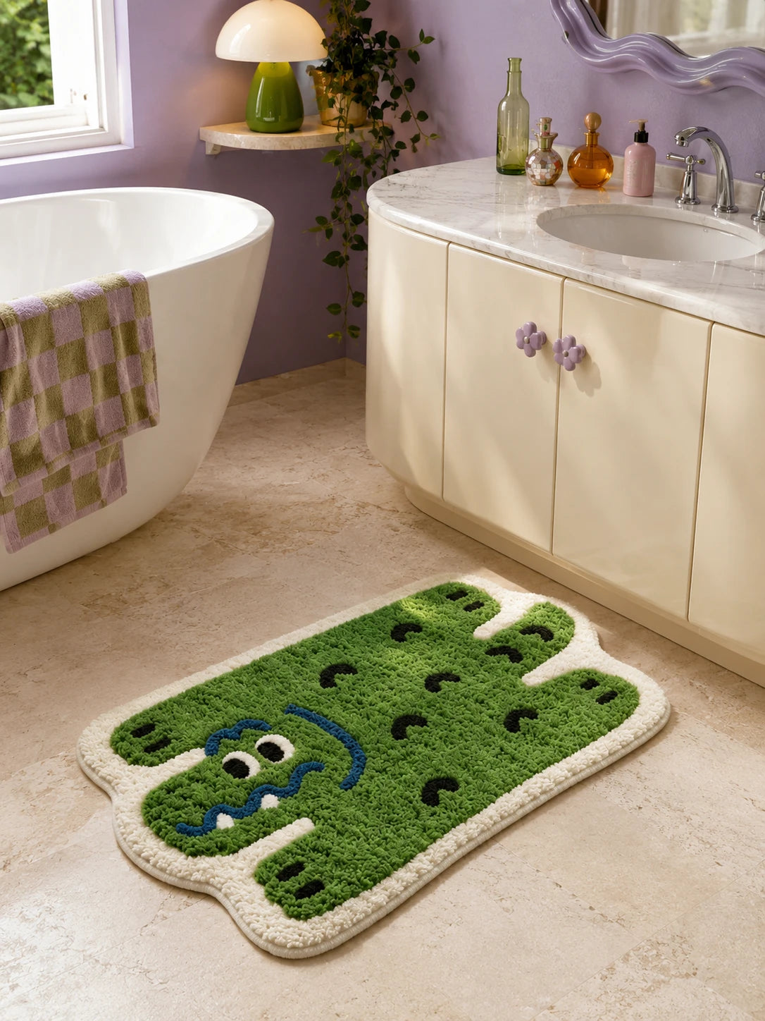 Alligator Tufted Bath Mat