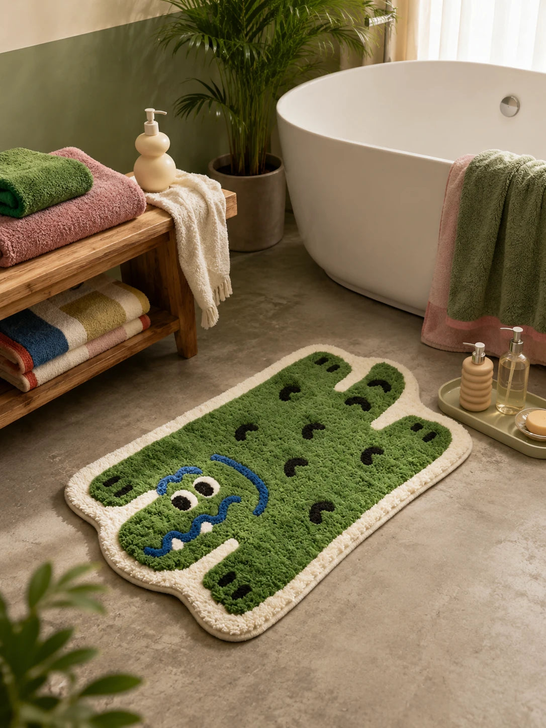 Alligator Tufted Bath Mat