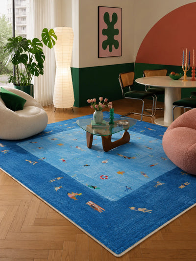 Summer Pool Scene Area Rug in fabric — Retro Radius product photo 8 of 8