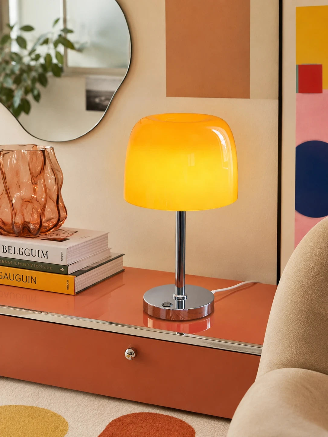 Mushroom Glass Table Lamp