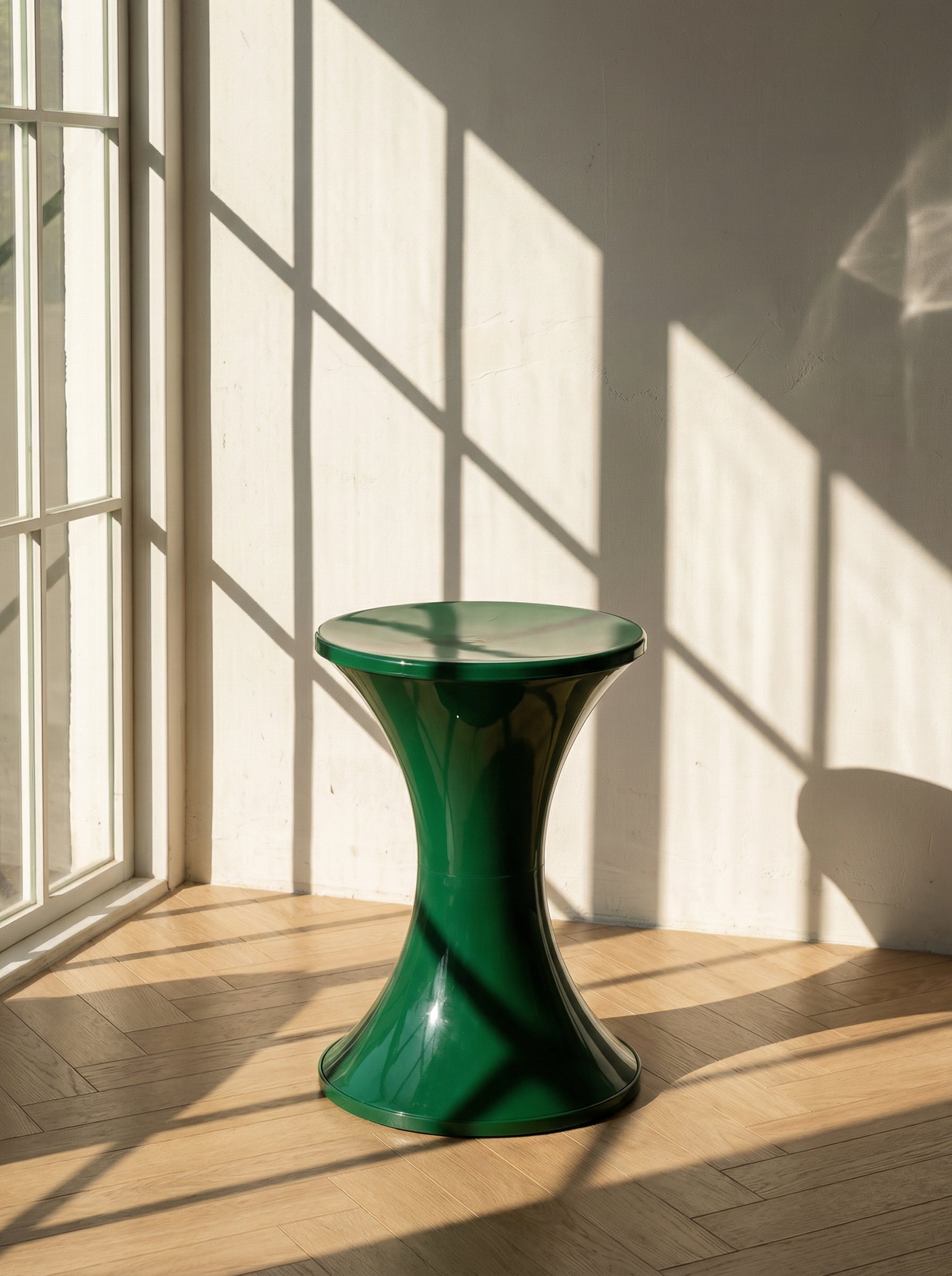 Hourglass Storage Ottoman Stool – Modern Sculptural Seating