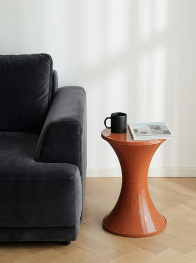 Hourglass Storage Ottoman Stool – Modern Sculptural Seating