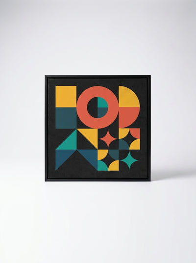 Geometric Abstract Canvas Mural – Unframed Modern Wall Art