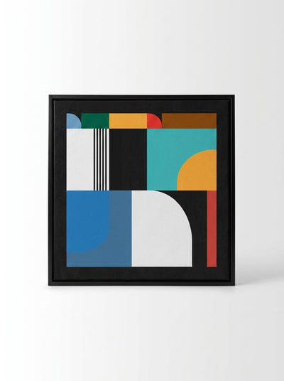 Geometric Abstract Canvas Mural – Unframed Modern Wall Art