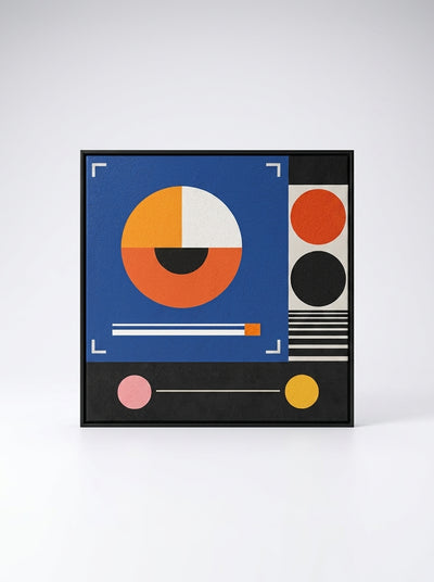 Geometric Abstract Canvas Mural – Unframed Modern Wall Art