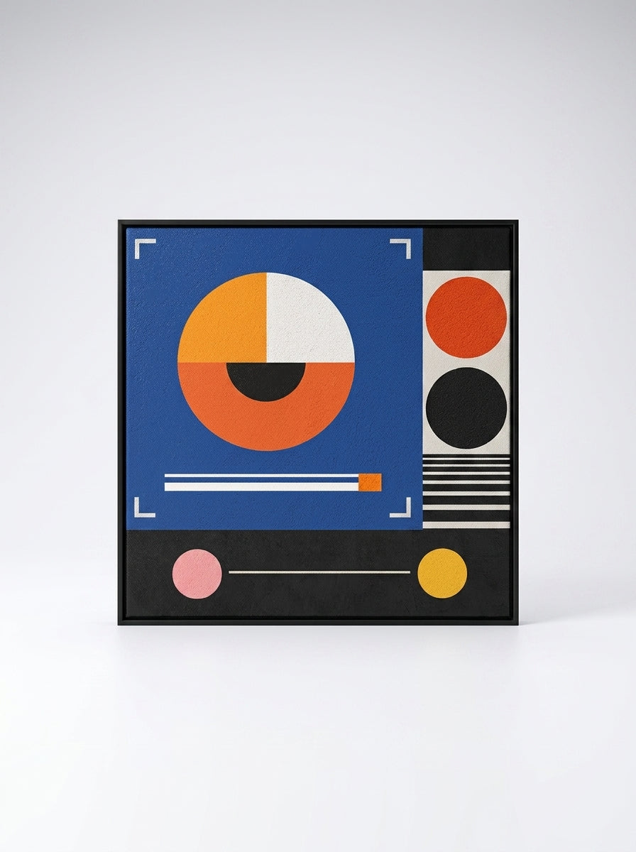 Geometric Abstract Canvas Mural – Unframed Modern Wall Art