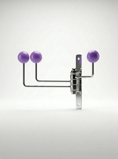 Mid-Century Modern Swivel Hook Rack: Functional Wall Art