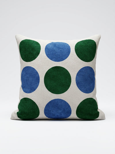 French Green Bauhaus-Style Sofa Pillow – Moran Velvet Decorative Cushion