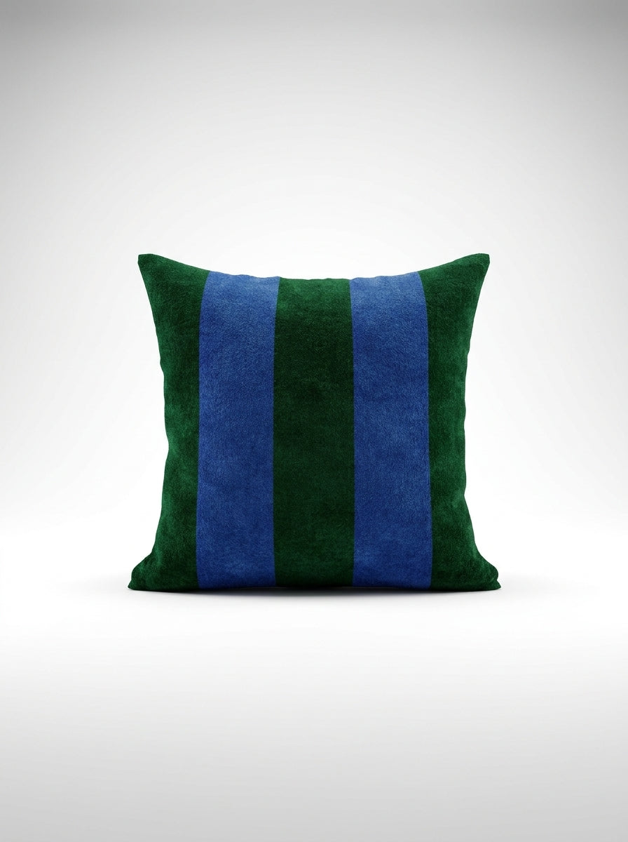French Green Bauhaus-Style Sofa Pillow – Moran Velvet Decorative Cushion