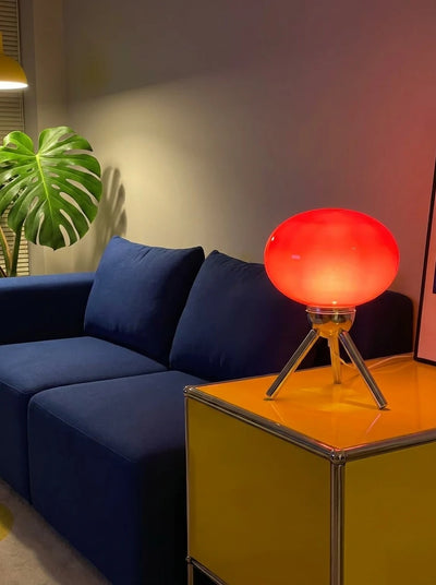 Mid-Century Modern Tripod Mushroom Lamp: Space Age Ambient Lighting