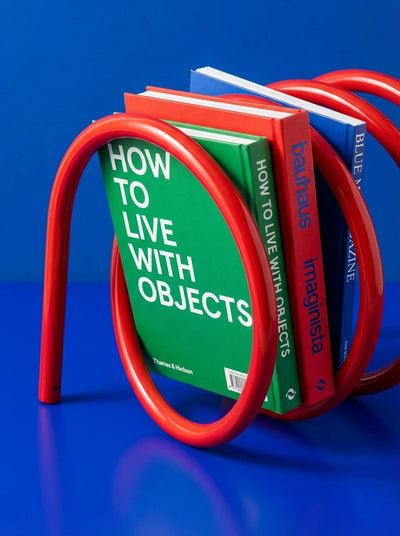 Curved Metal Desktop Bookshelf