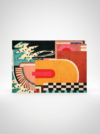 Modern Abstract Area Rug – Soft Plush Decorative Carpet