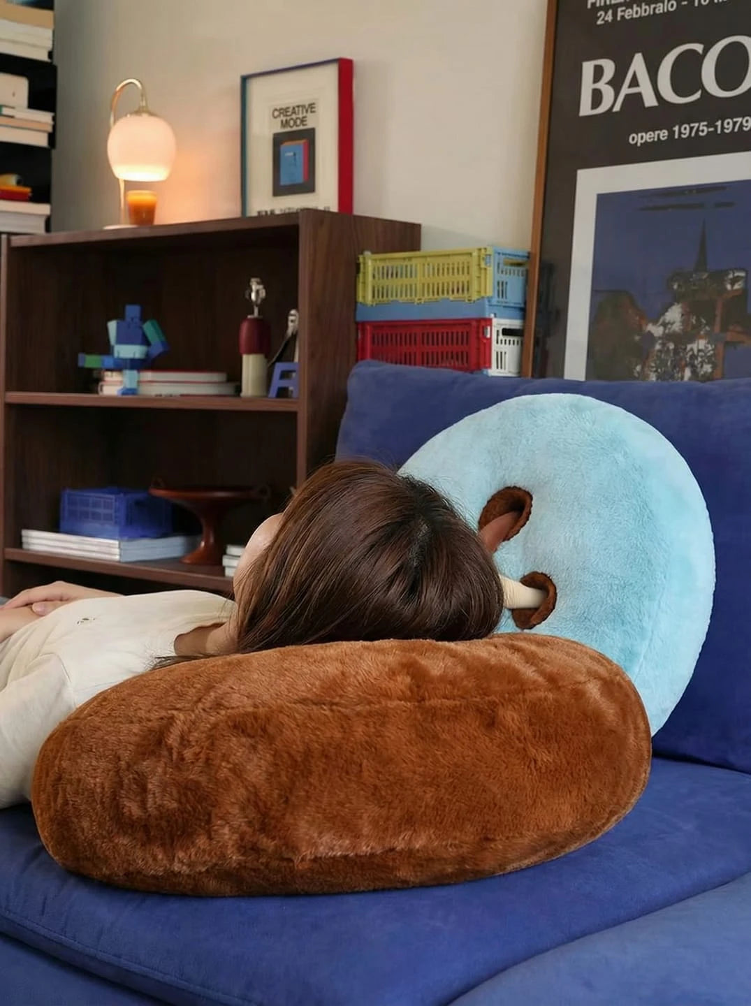Button-Tufted Sculptural Cushion – Plush Sofa Accent Pillow