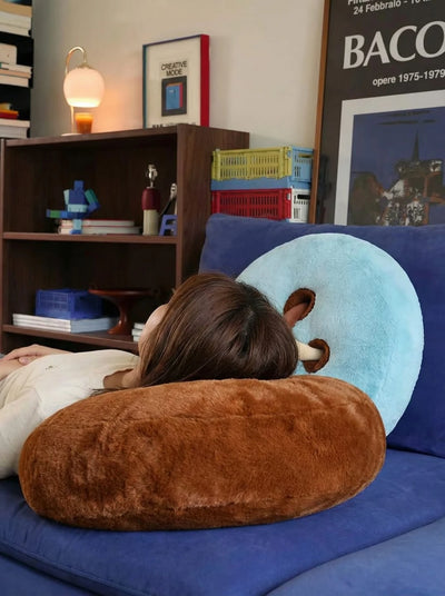 Button-Tufted Sculptural Cushion – Plush Sofa Accent Pillow