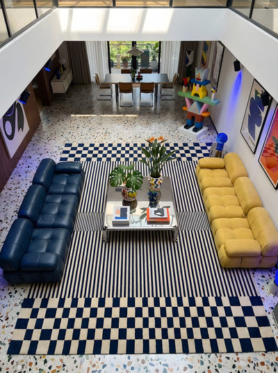 Modern Striped Area Rug – Anti-Slip Decorative Carpet